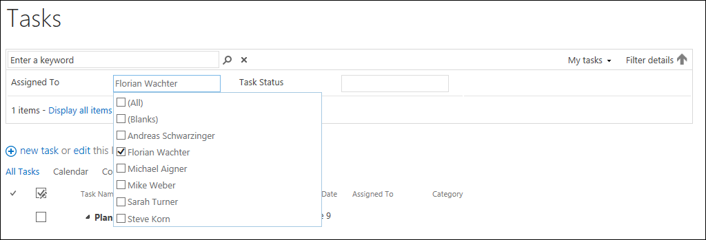 Select from all users