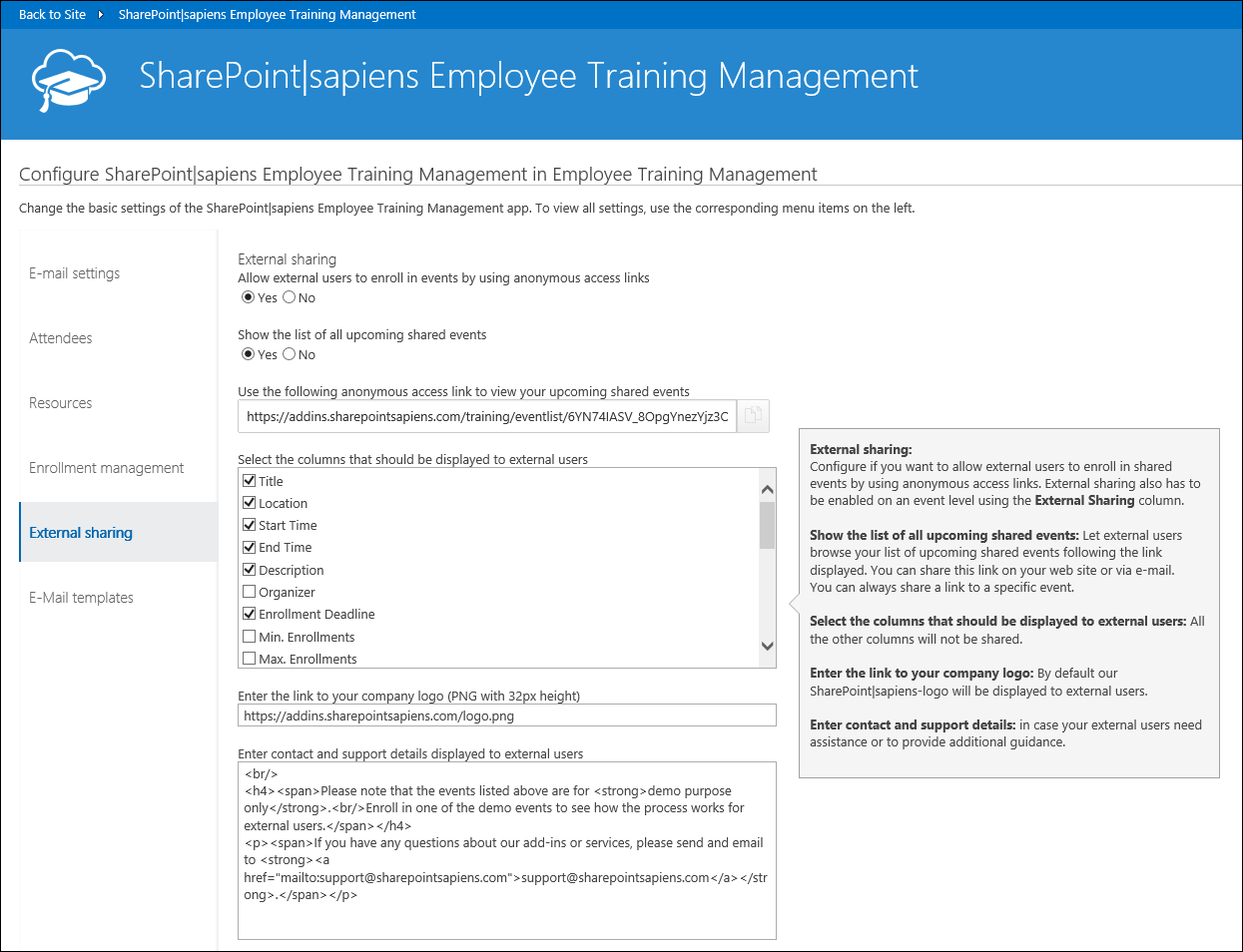 External Sharing