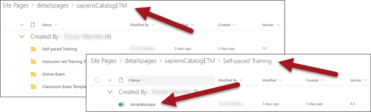 Review and update course page templates