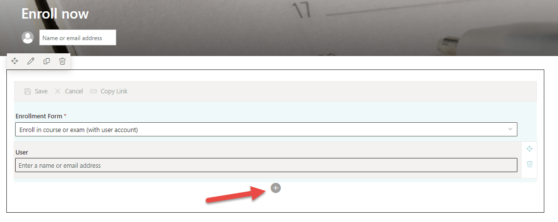 Edit the new enrollment form