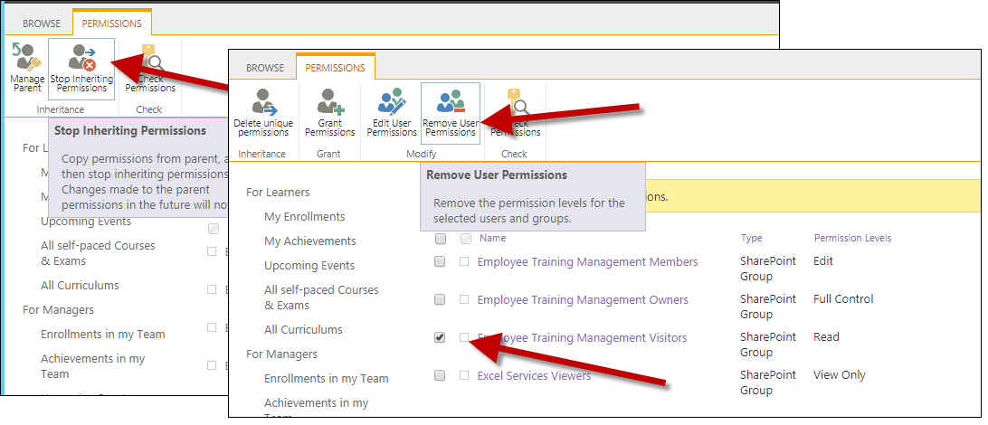 Change page permissions 2