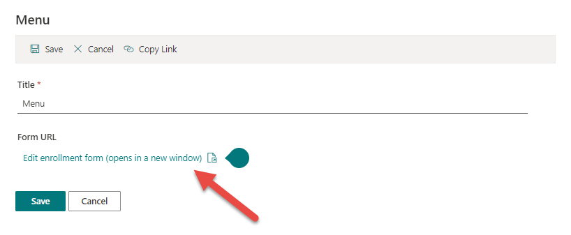 edit form in a new column