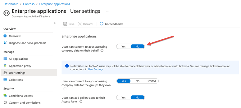 Azure AD Settings