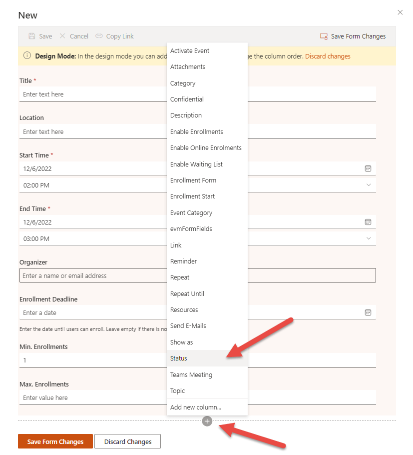 Add the status column