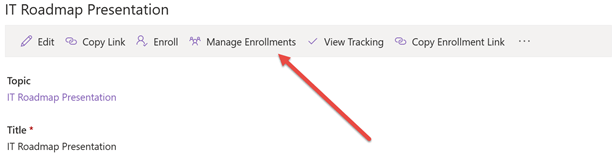 Manage Enrollments