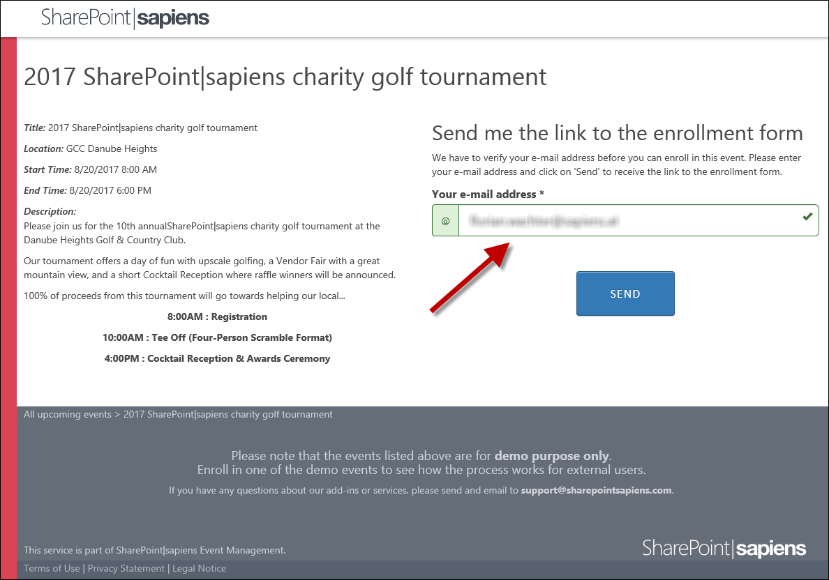 Verify email address