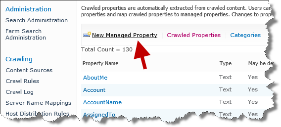 New Managed Properties