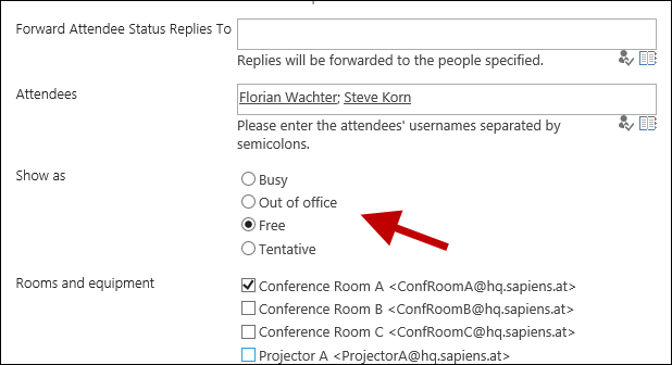 Show as per event